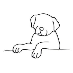 Metal Dog Wall Art | Minimalist Room & Living Room Wall Decor (sleeping🐤